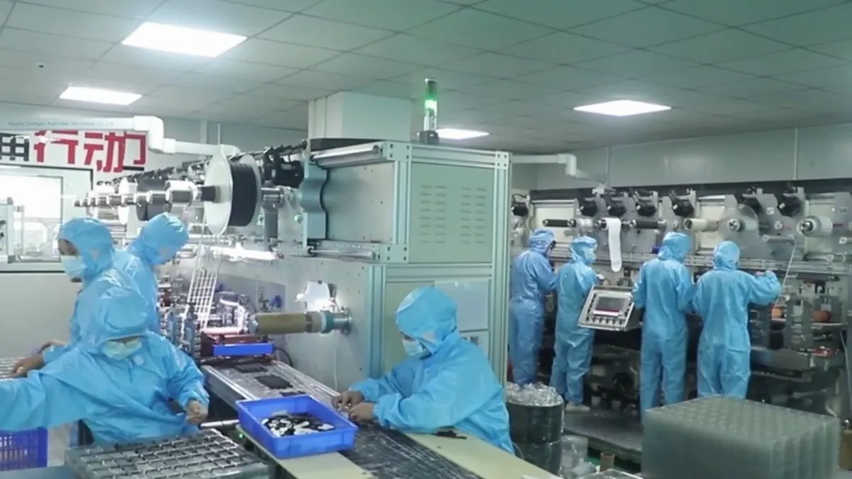 Cleanroom production line behind the quote