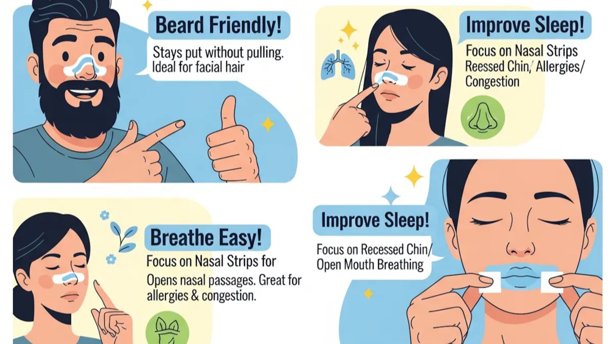 Nasal strips and mouth tape starter kit for testing both
