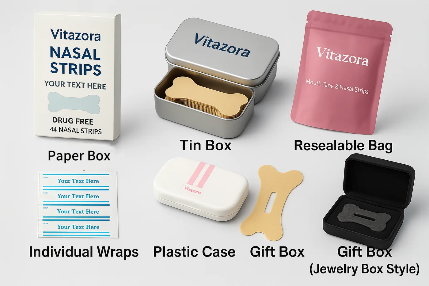Custom packaging options – pouch, box and tin