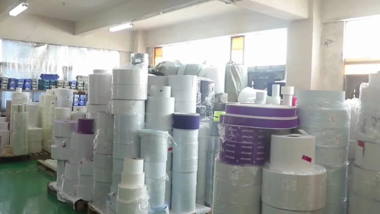 Raw material rolls stored in our facility