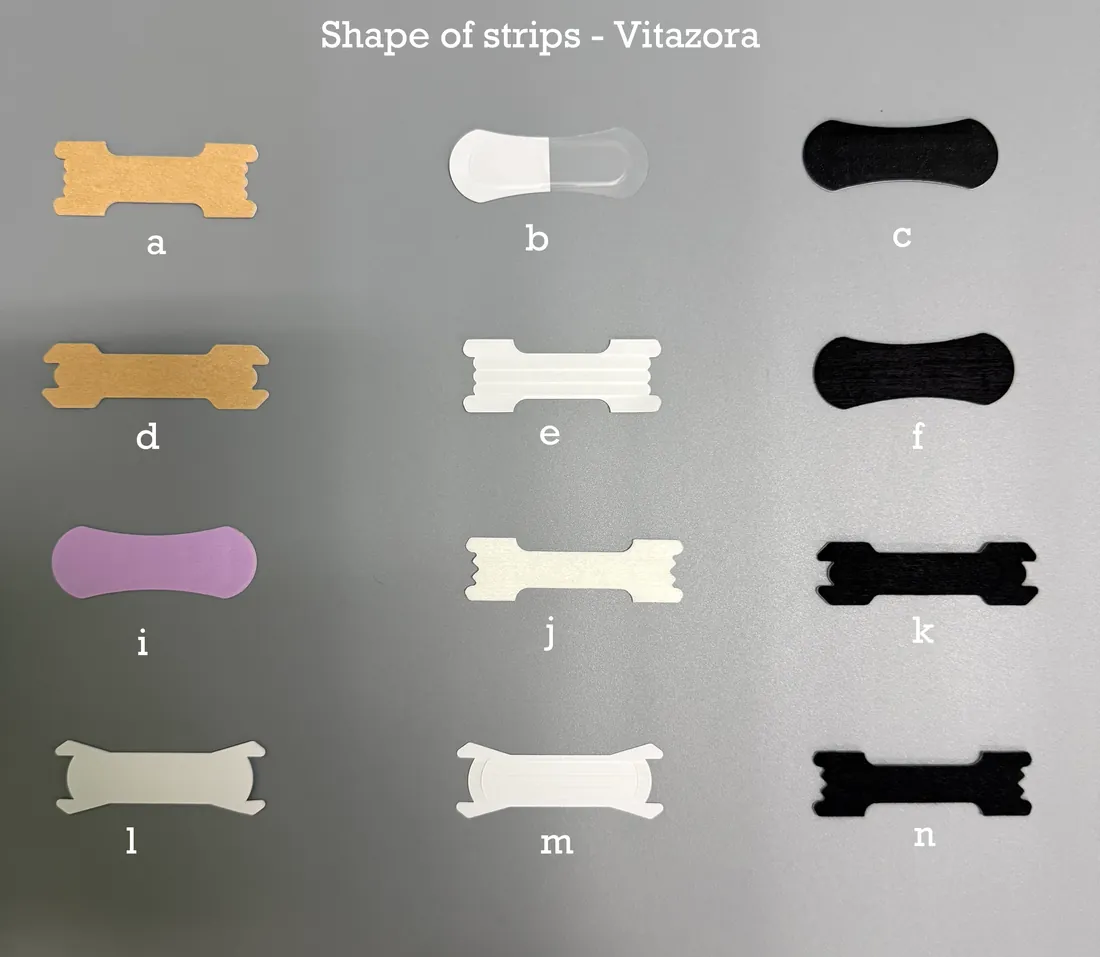 Nasal strip shape options for OEM development